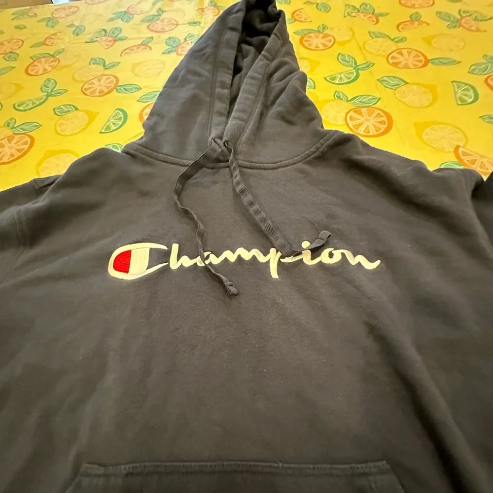 Champion Navy Blue Boys Hooded Jersey W/Kanga Pocket Size: L (Boy)